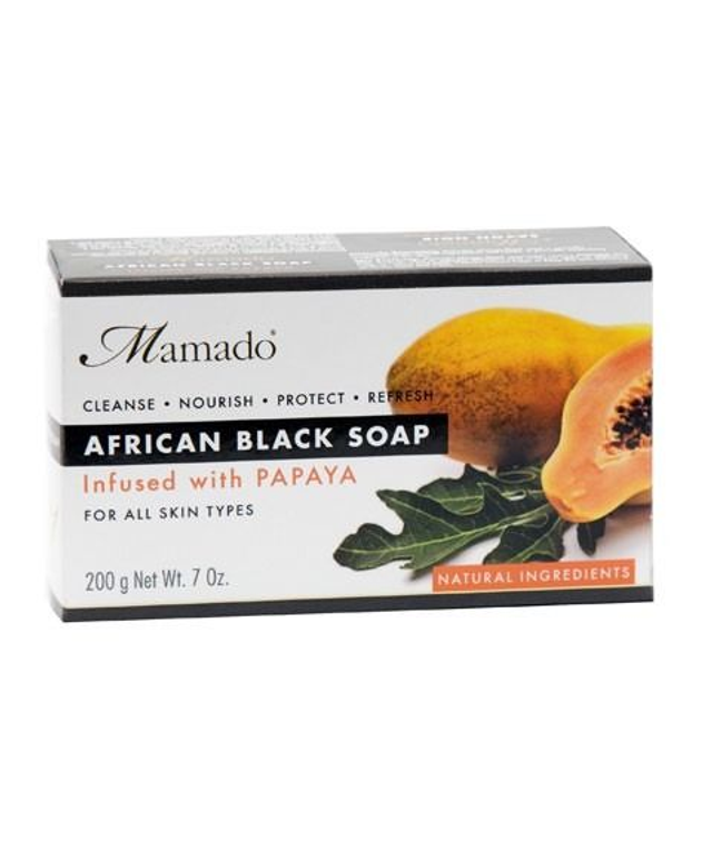 Mamado African Black Soap Infused With Papaya 200g
