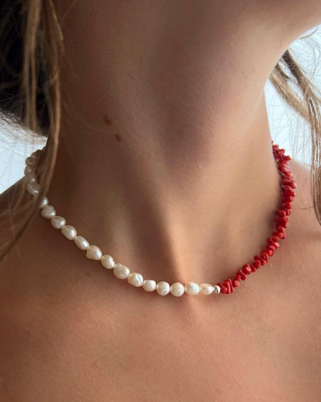 Collana Alterego Corallo e Perle
