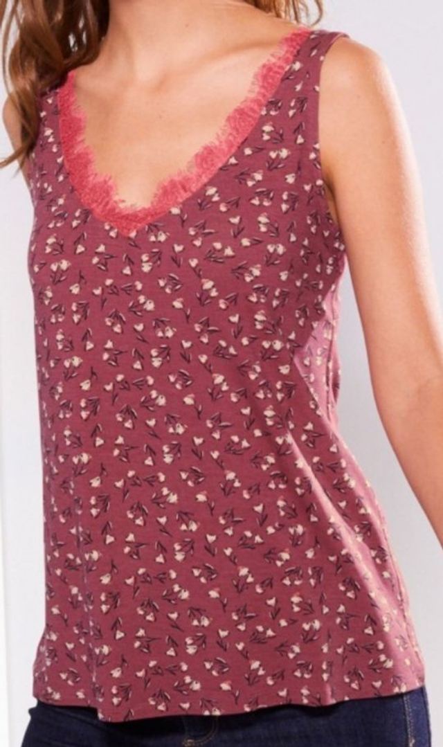 Débardeur dentelle imprimé (Blancheporte) 