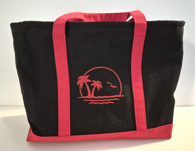 Sac Mali en coton noir et rouge avec fermeture éclair