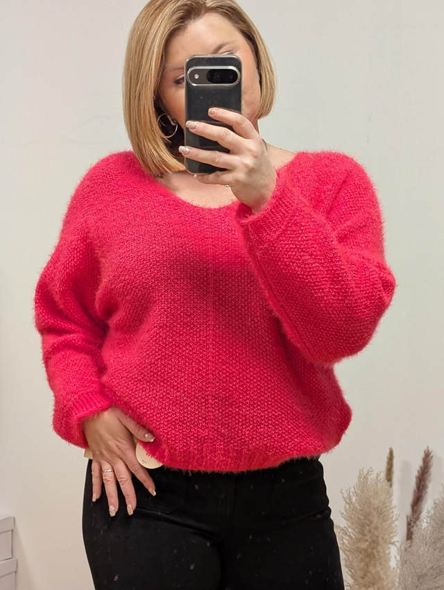 Ref P015 Pull Teresa fuchsia