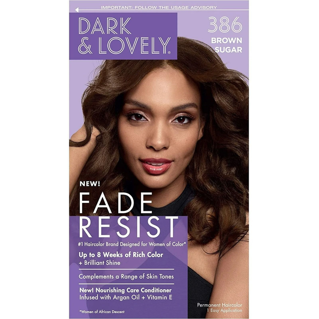 Dark and Lovely Fade Resistant Permanenr Hair Color -(386 Brown Sugar)