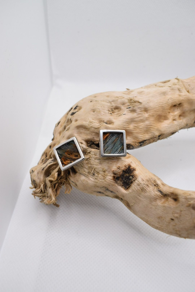 Boucles d'oreilles faisan commun