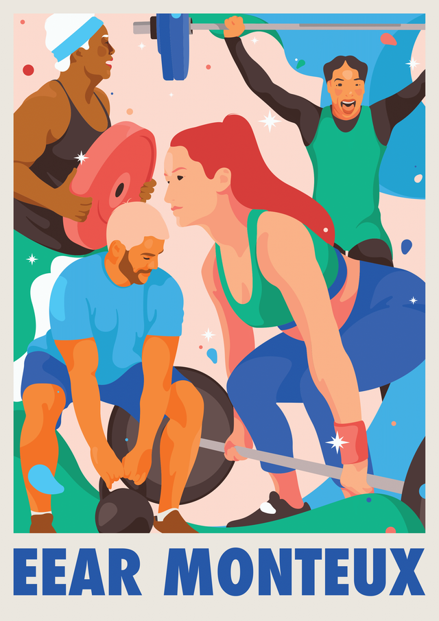 Affiche Haltérophilie EEAR Monteux