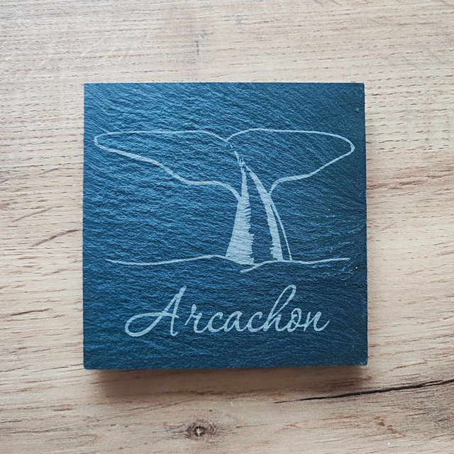 Dessous de verre en ardoise - Arcachon