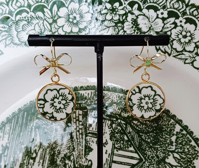 Boucles d'oreille en faience
