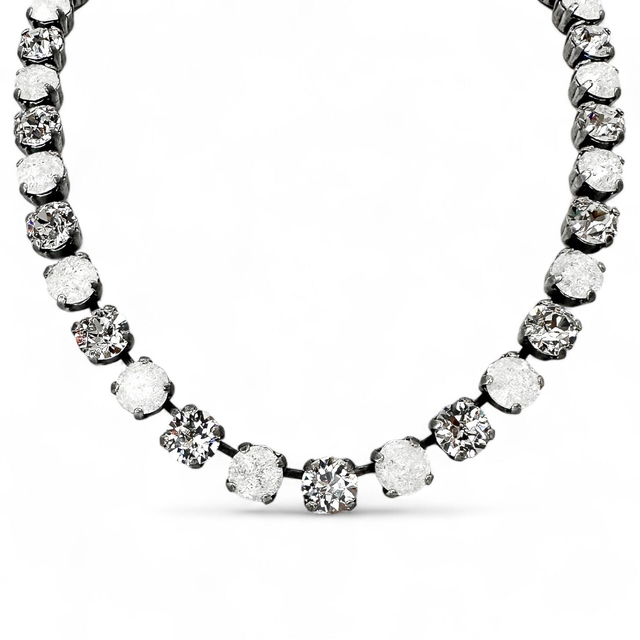 Collier DEVA KLASSIK BIG Crystal ICE, Weiß