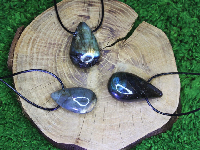 Labradorit Tropfen Kette [K0053]