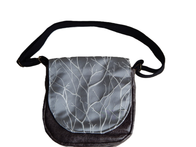 Grey Leather Handbag