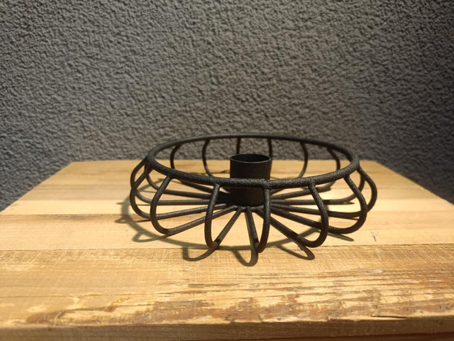 kandelaar krans zwart metaal