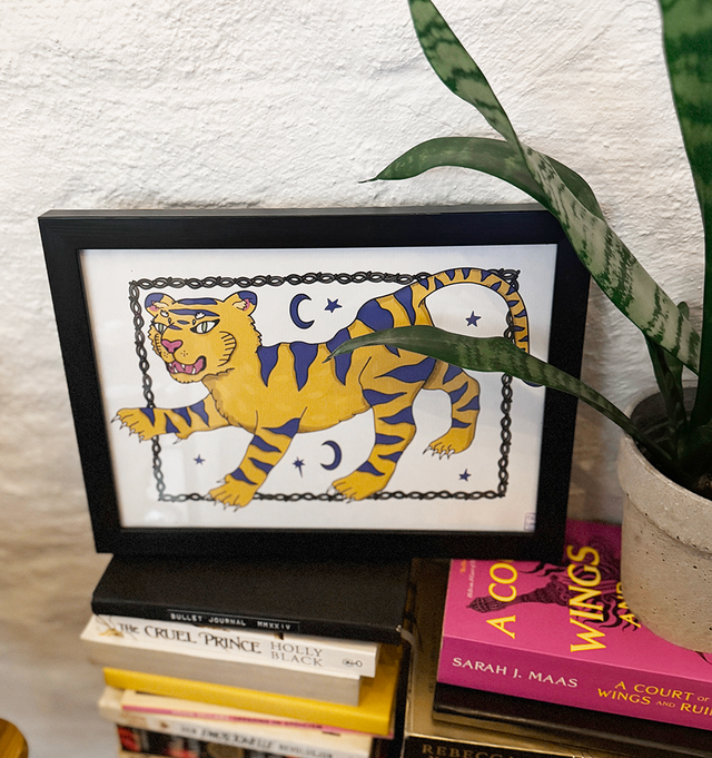 PRINT A4 : TIGER AND CHAINS