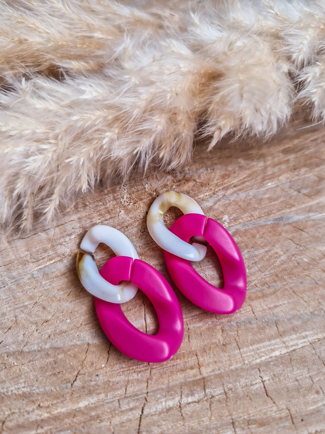 Module "Duo Maillons" - Modèle crème et fuchsia 