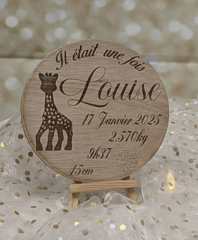 Pancarte naissance ronde