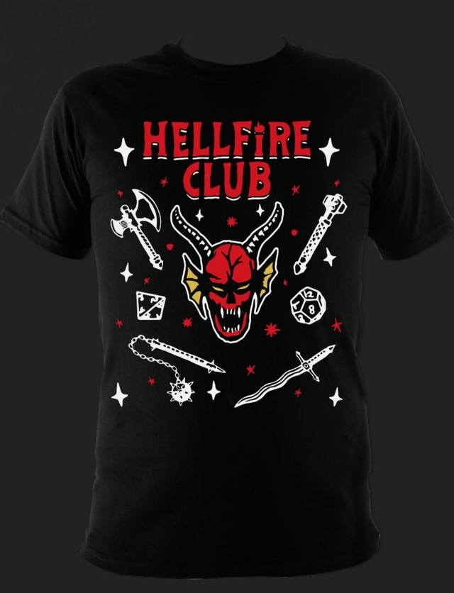 Stranger Things Hellfire Club Black T-shirt