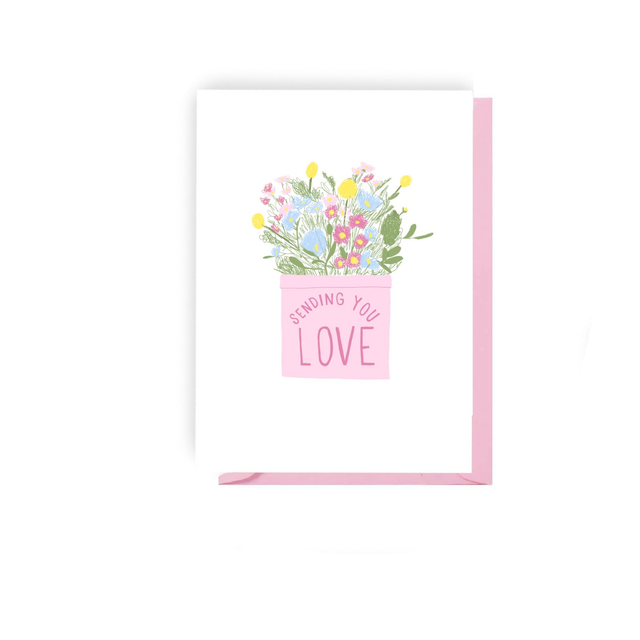 Sending Love - Illustrated Love Card   