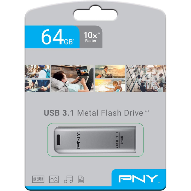 PNY Chiavetta USB Elite Steel 64 GB