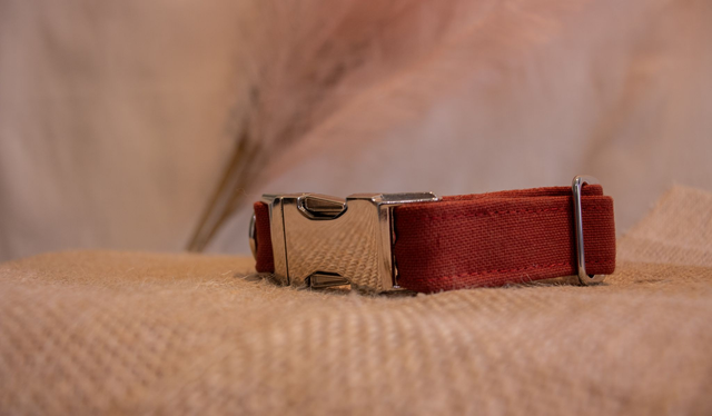 Collier rouge rouille - Polka