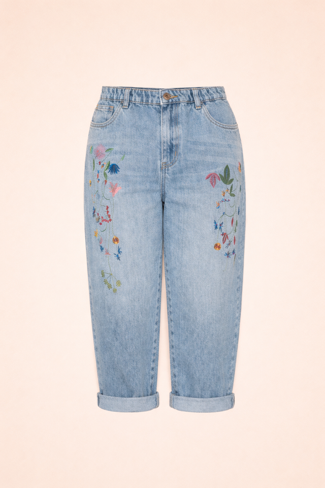 Jeans fiori chiaro