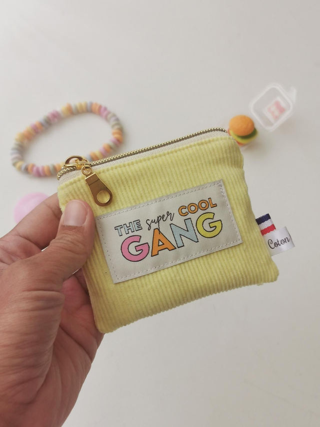 Porte-monnaie ELIOT velour jaune 