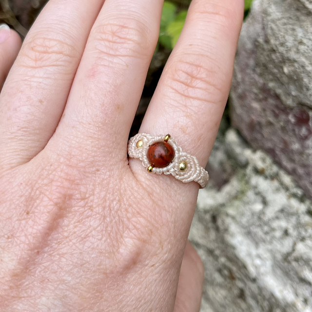 Bague « Alcyone » Jaspe rouge (T.57-59)