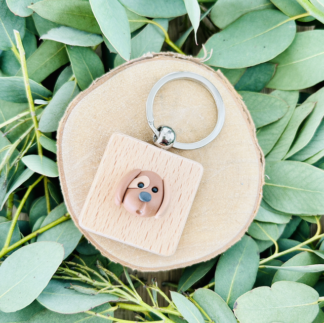 Porte clé &quot;Attention chien méchant&quot;