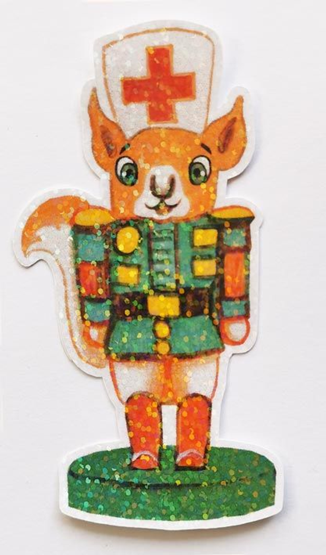 Die-Cut-Sticker "Christmas Nussknacker Eichhörnchen"