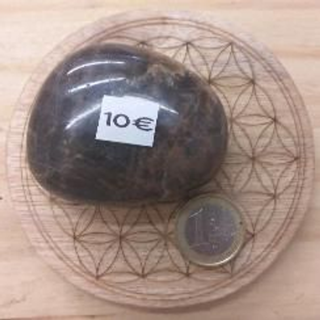 pierre de lune noire (galet )