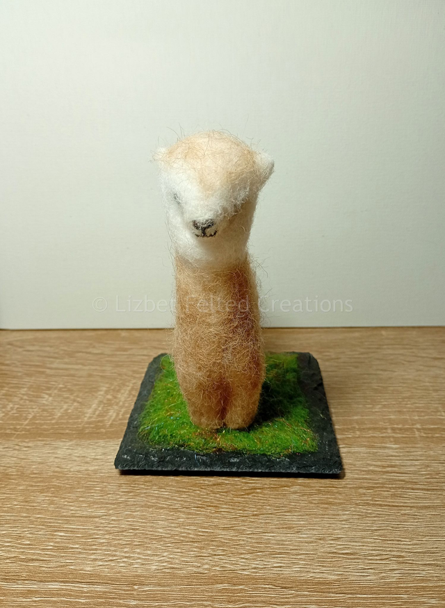 Alpaca decoration, felted Alpaca decoration  