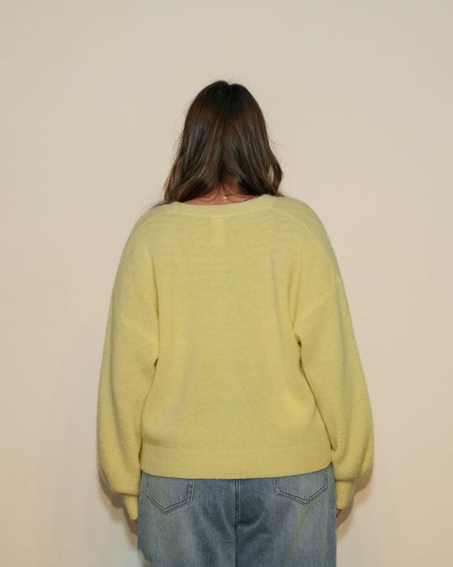 Maglione mohair con zip