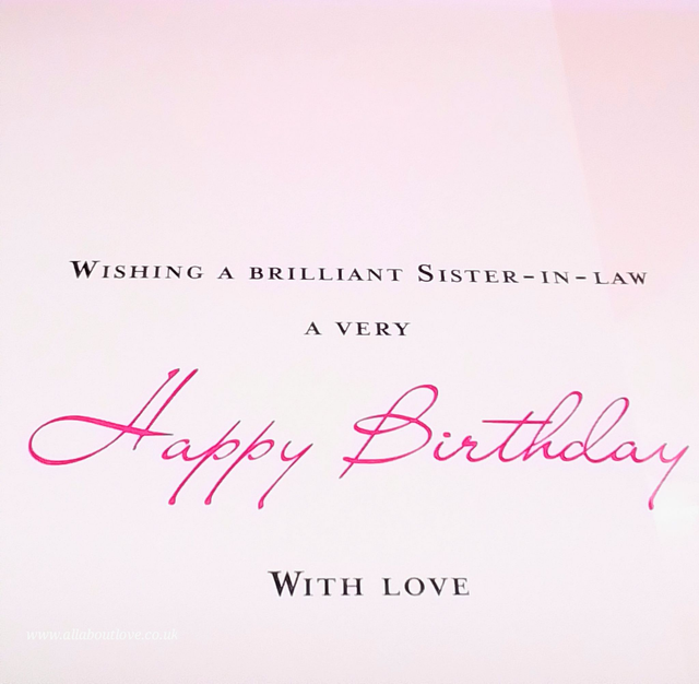 SISTER-IN-LAW BIRTHDAY CARD - QUALITY CARD - MODERN DESIGN & BEAUTIFUL VERSE