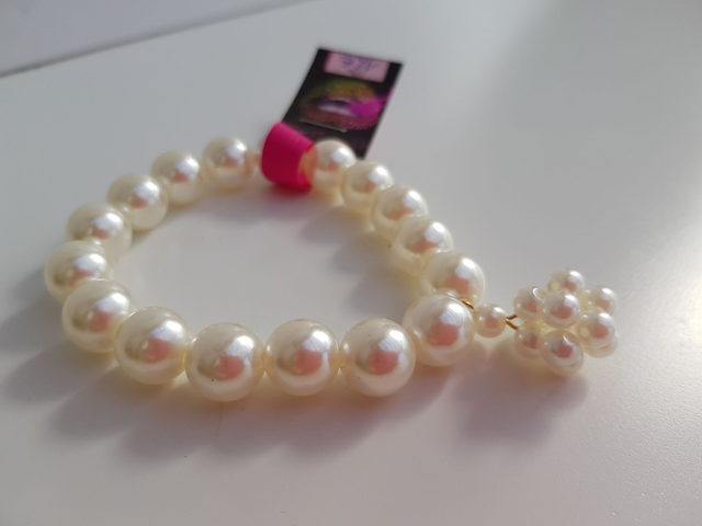 Bracelet Perles Blanches Nacrées