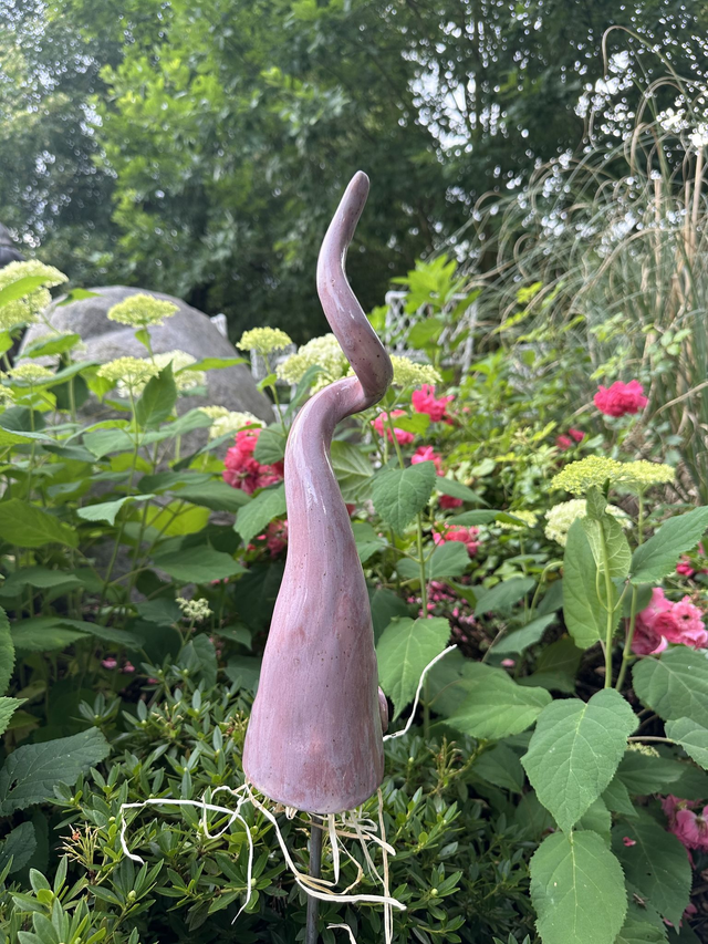 Gartenspitze - Käferzipfel lila-Töne  35 cm 