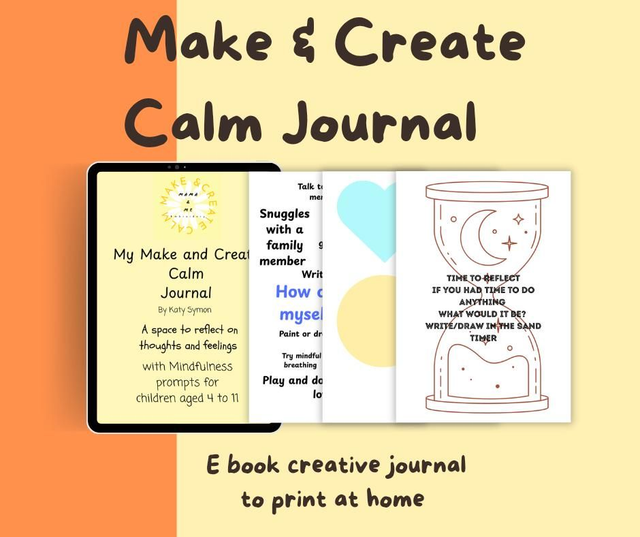 Make & Create Calm creative mindfulness children's digital E book journal 