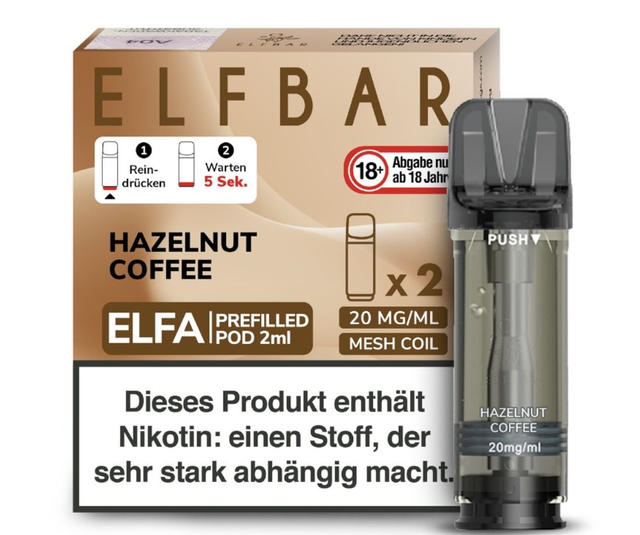 ELFBAR ELFA Prefilled Pods – Hazelnut Coffee | 20 mg