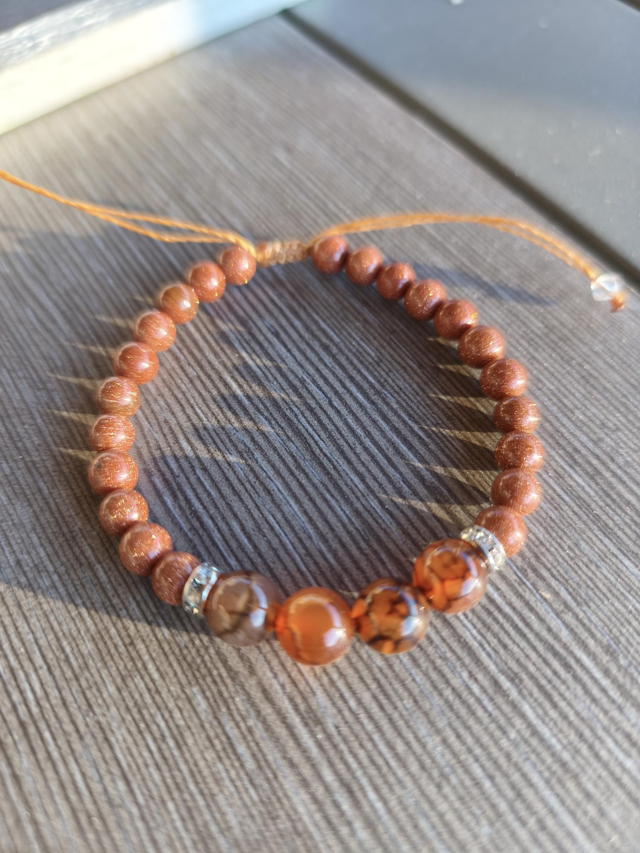 Bracelet femme pierre de sable et agate