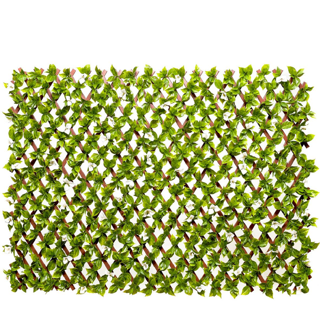 TRELIÇA EXTENSÍVEL C/ FOLHAGEM ARTIFICIAL