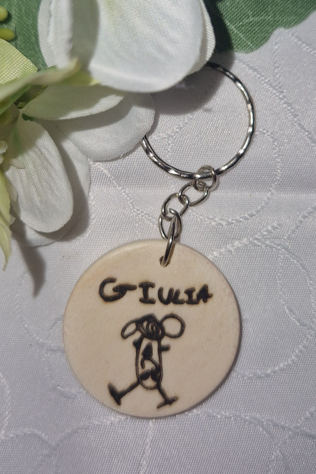 Porte clés personnalisé dessin enfant 