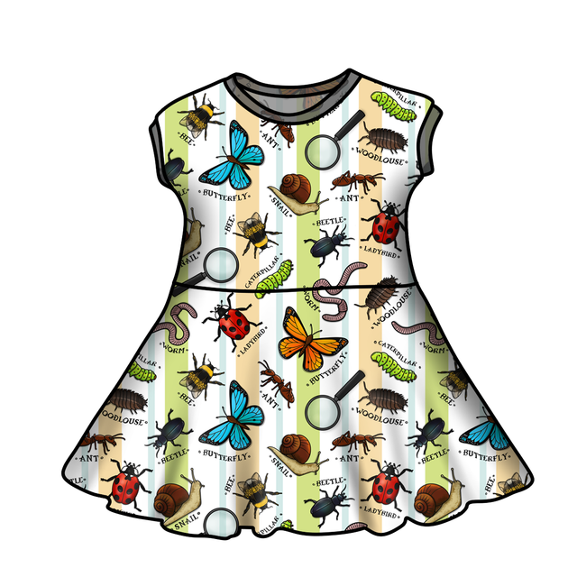  Short Sleeve - Dreamweaver 'Bug Hunt' Twirly Dress