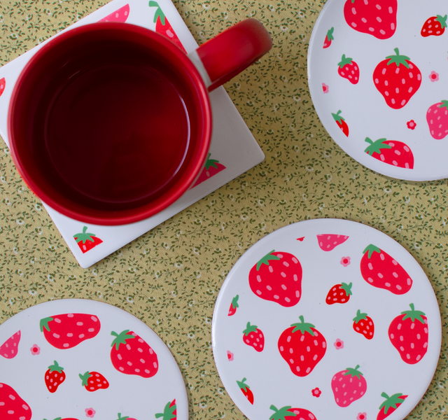 Strawberry Mug and Coaster Set