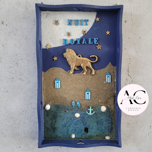 Cadre - Plateau "Nuit Royale" – Un Voyage Onirique _ 22*36,5 cm