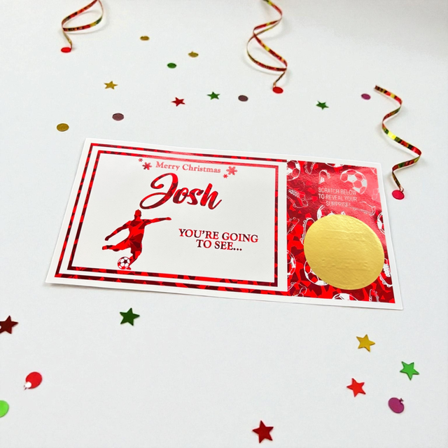 Football match foiled gift ticket / scratch card