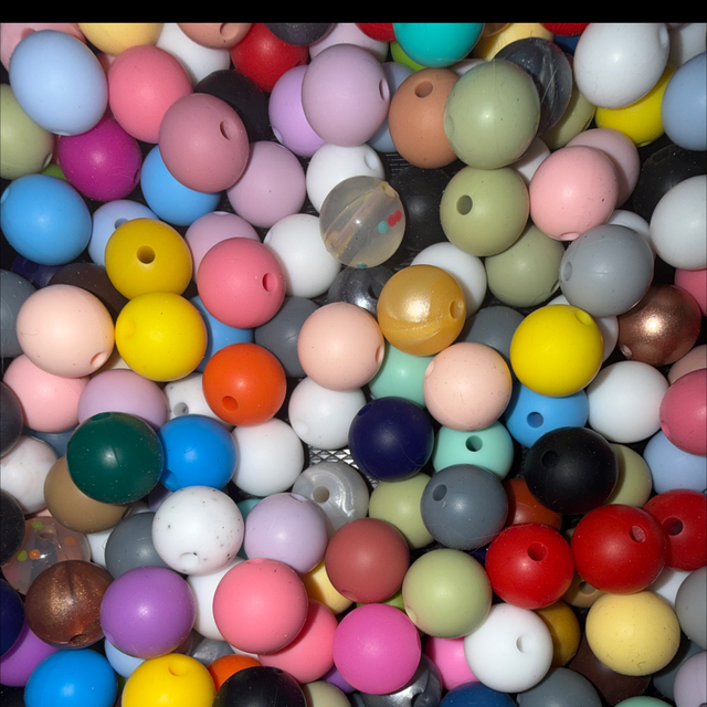 Perles 12 mm couleur aléatoire 