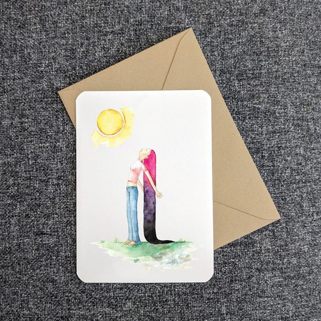 Wenskaart Lente, incl envelop