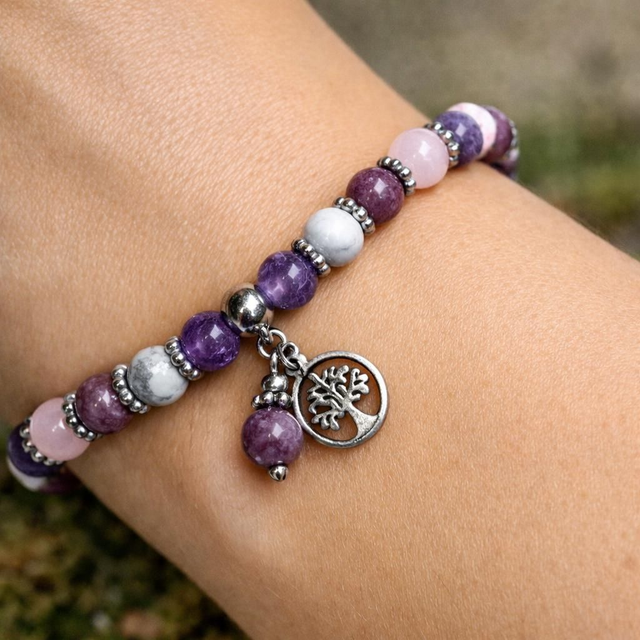 Bracelet synergie - Refuge du Cœur & Apaisement intérieur