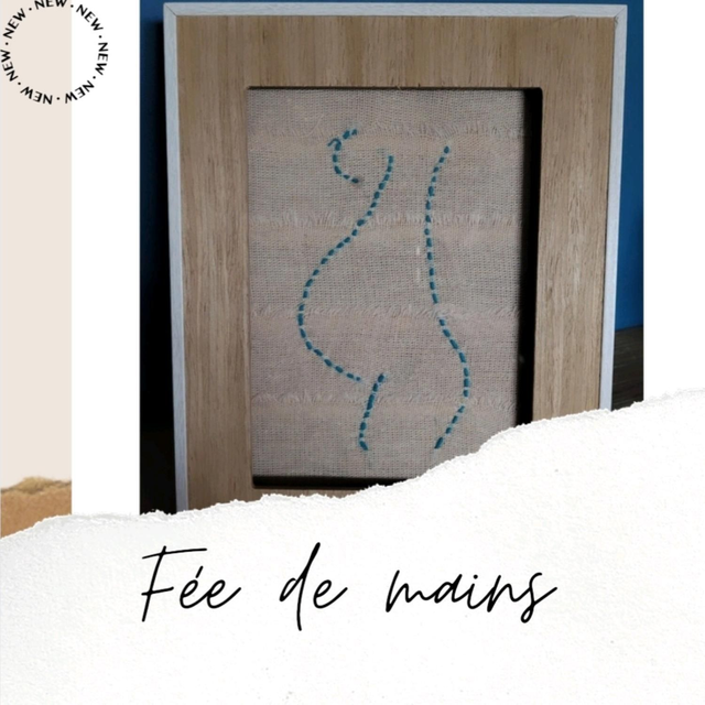 Cadre art abstrait "femme enceinte"