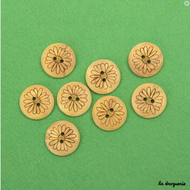 Knopen: Madeliefje 20 mm