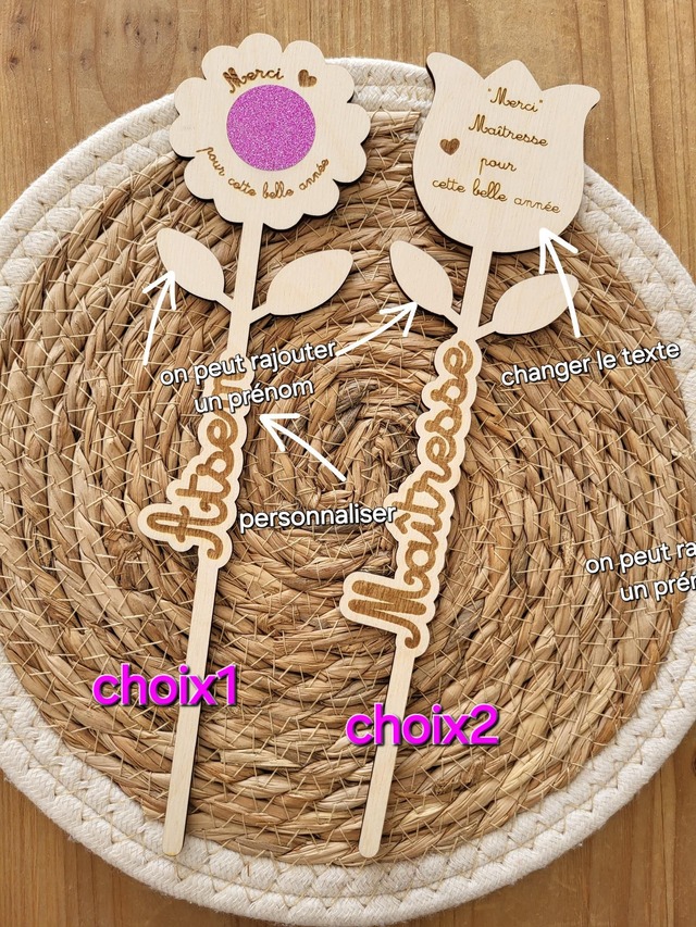 Fleurs personnalisées remerciements 