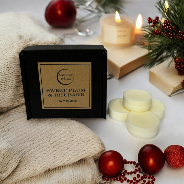 Sweet Plum &amp; Rhubarb Soy Wax Melts ~ 80g