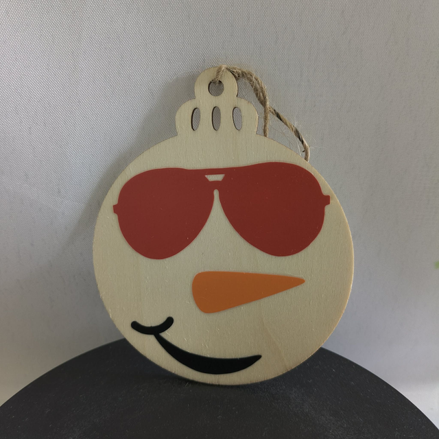 Noël boule bonhomme de neige rouge