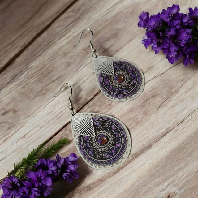 Boucles d'oreilles lilas